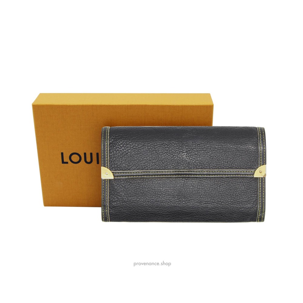 🔴 Louis Vuitton International Wallet - Black Suhali Noir Leather